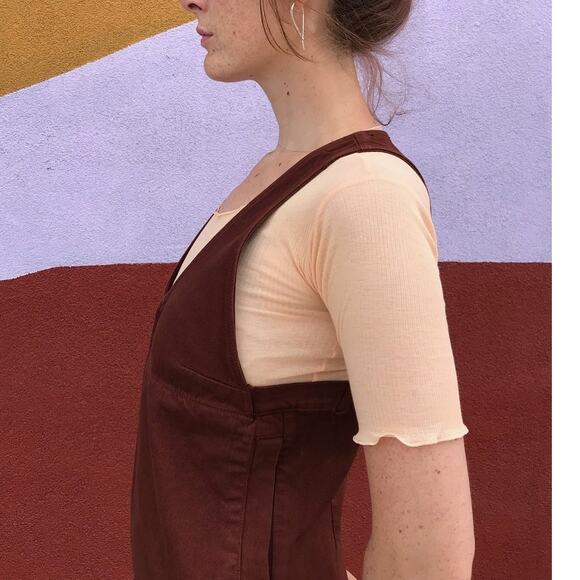 Rachel Comey Buxton Sleeveless Zip Front Jumpsuit Mahogany Cotton Size 2 NWT - Picture 3 of 16